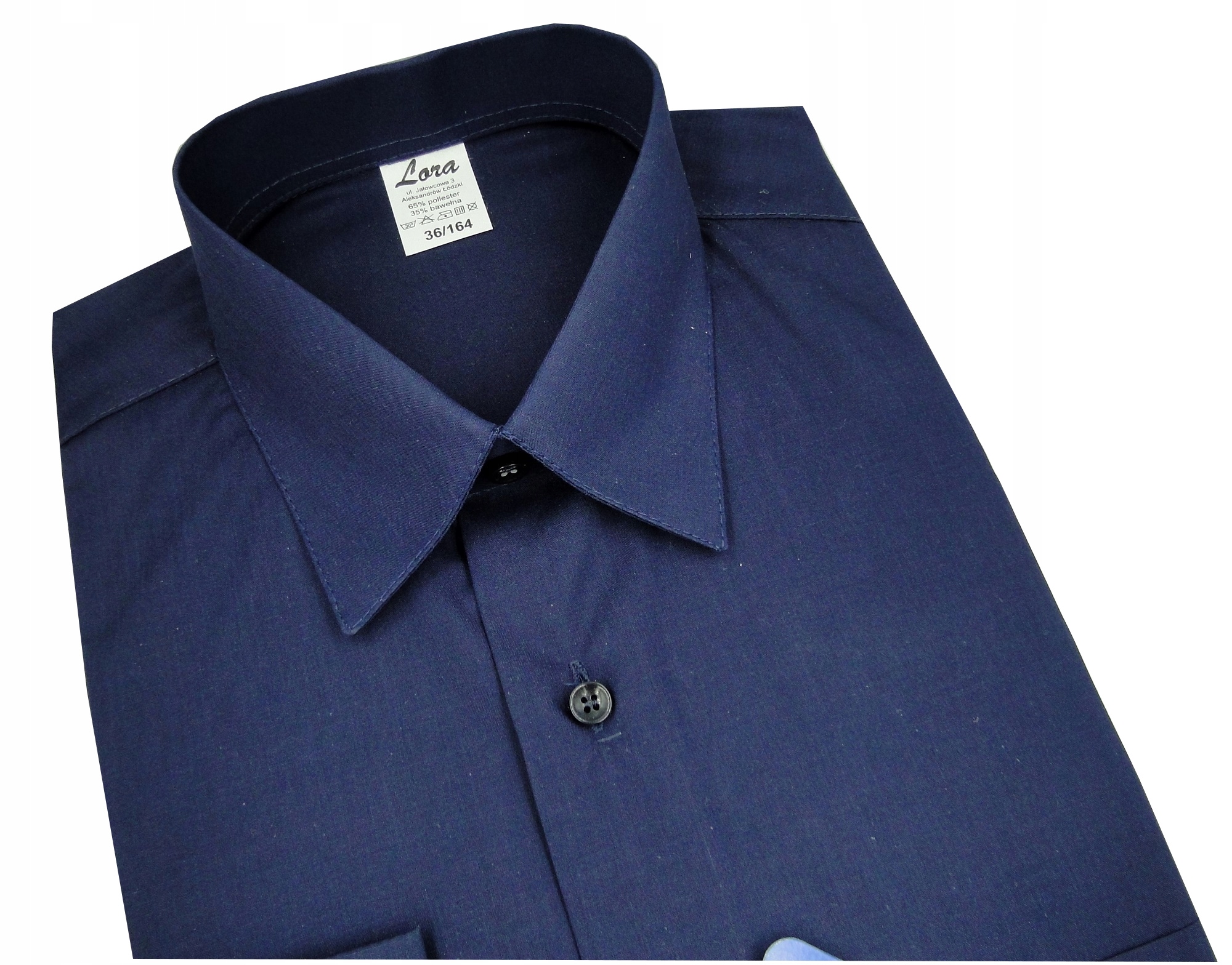 Koszula chłopięca wizytowa granatowa długi rękaw 152 Marka Inna marka