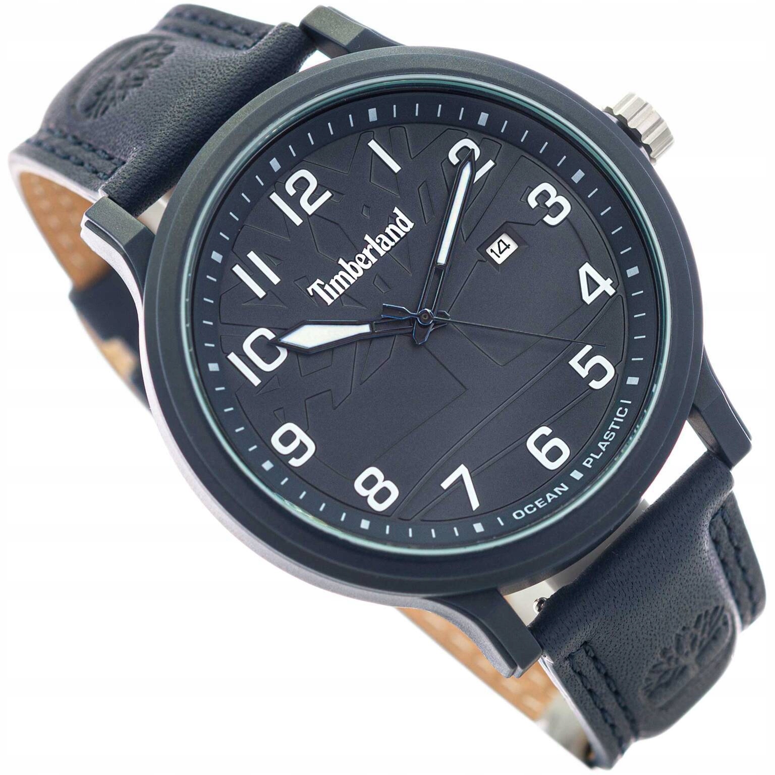 Pánské Hodinky Timberland TDWGB0010701 Tmavě Modré Na Řemínku Datumovka Neobrite