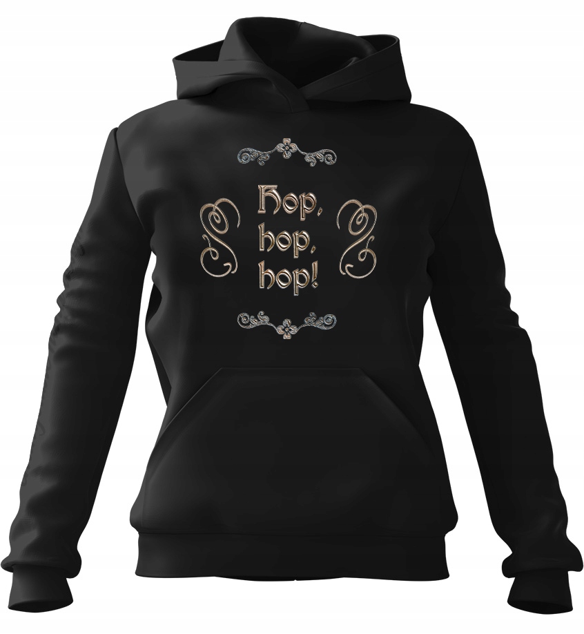 pánská mikina s kapucí 1670 Hop, hop, hop! Černá 3XL Pro něj chlapa manžela