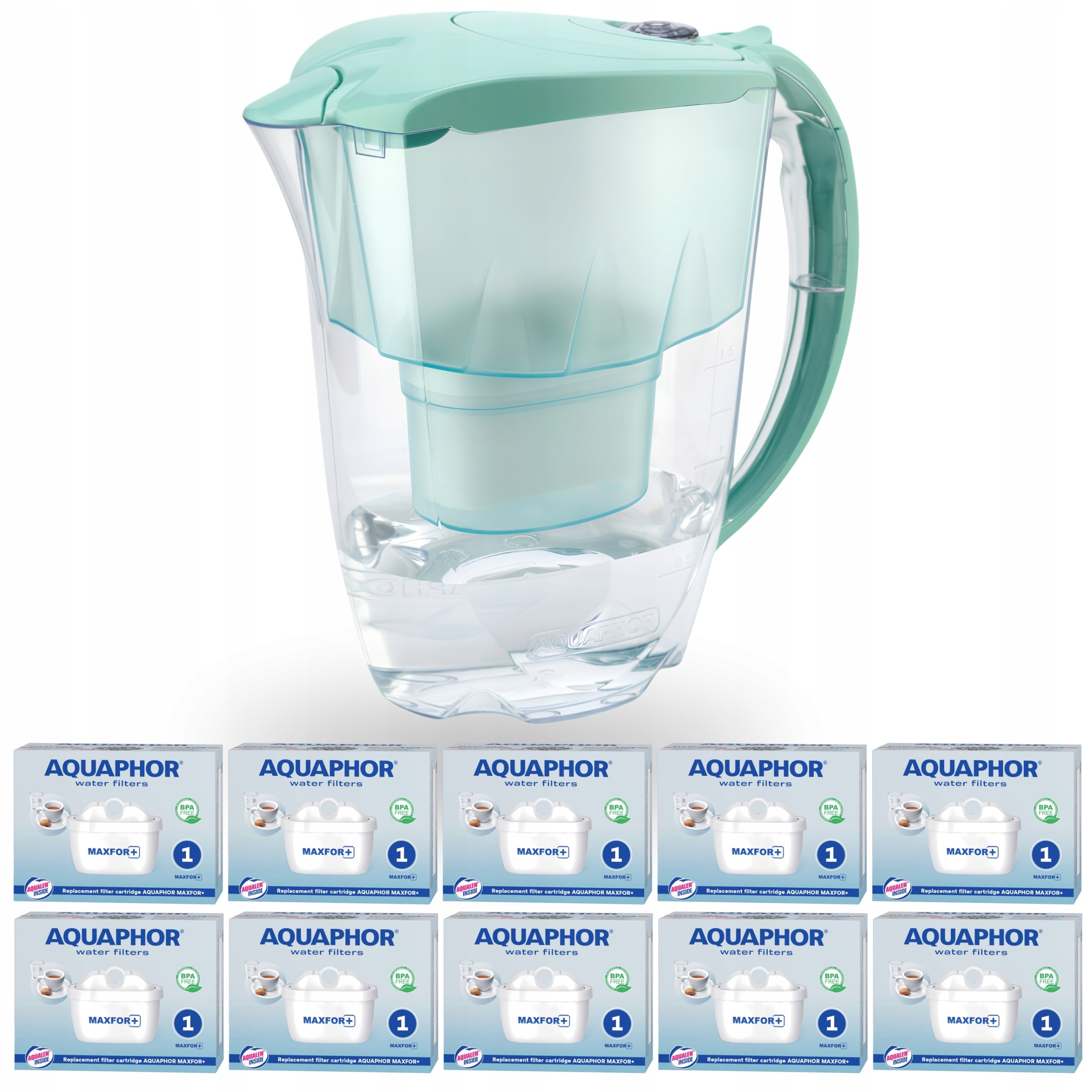 Filtrační Konvice Aquaphor Jasper Mátová 2,8 l 10 náplní B25 Maxfor+