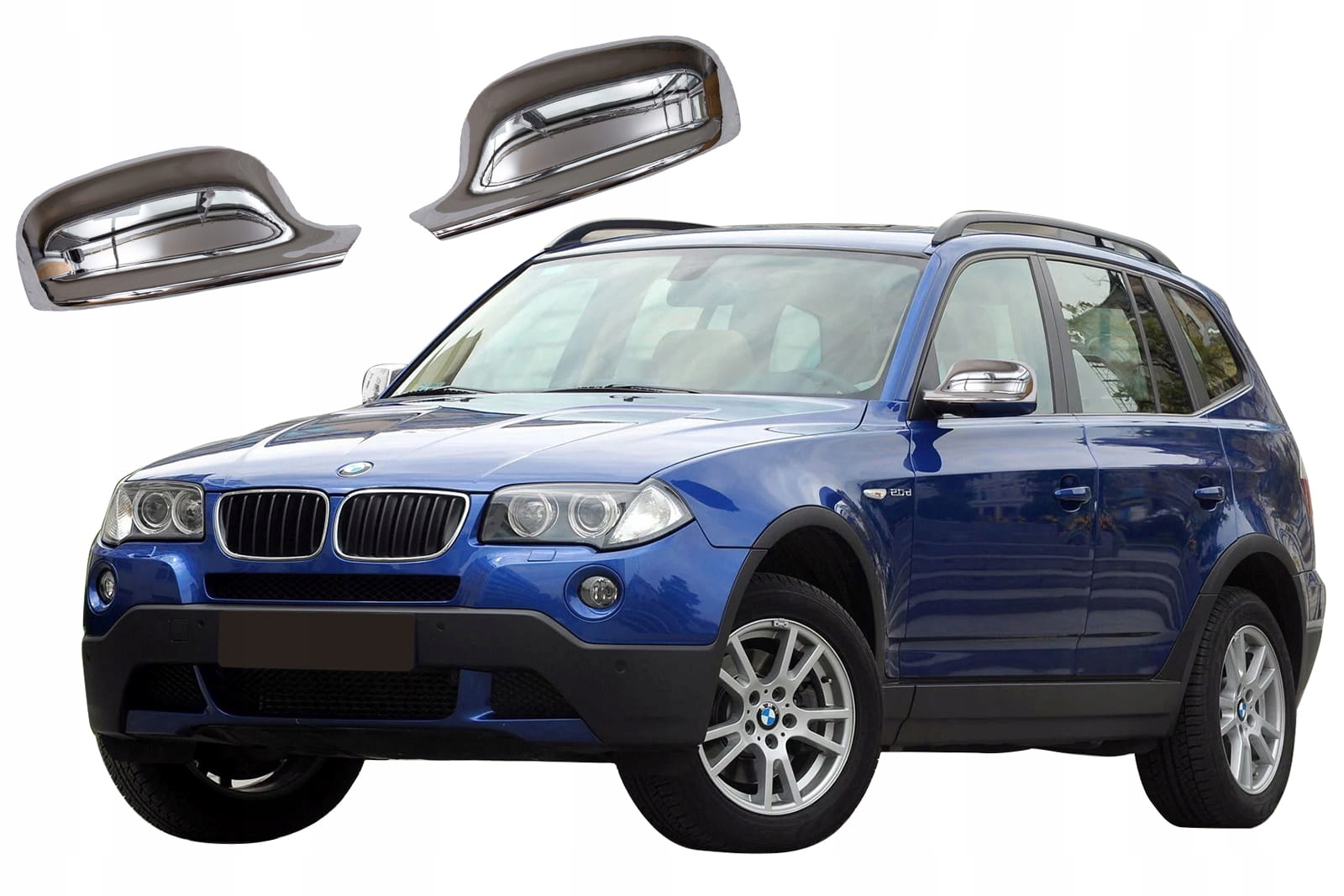 BMW X3 E83 03-10 хромированные накладки на зеркала