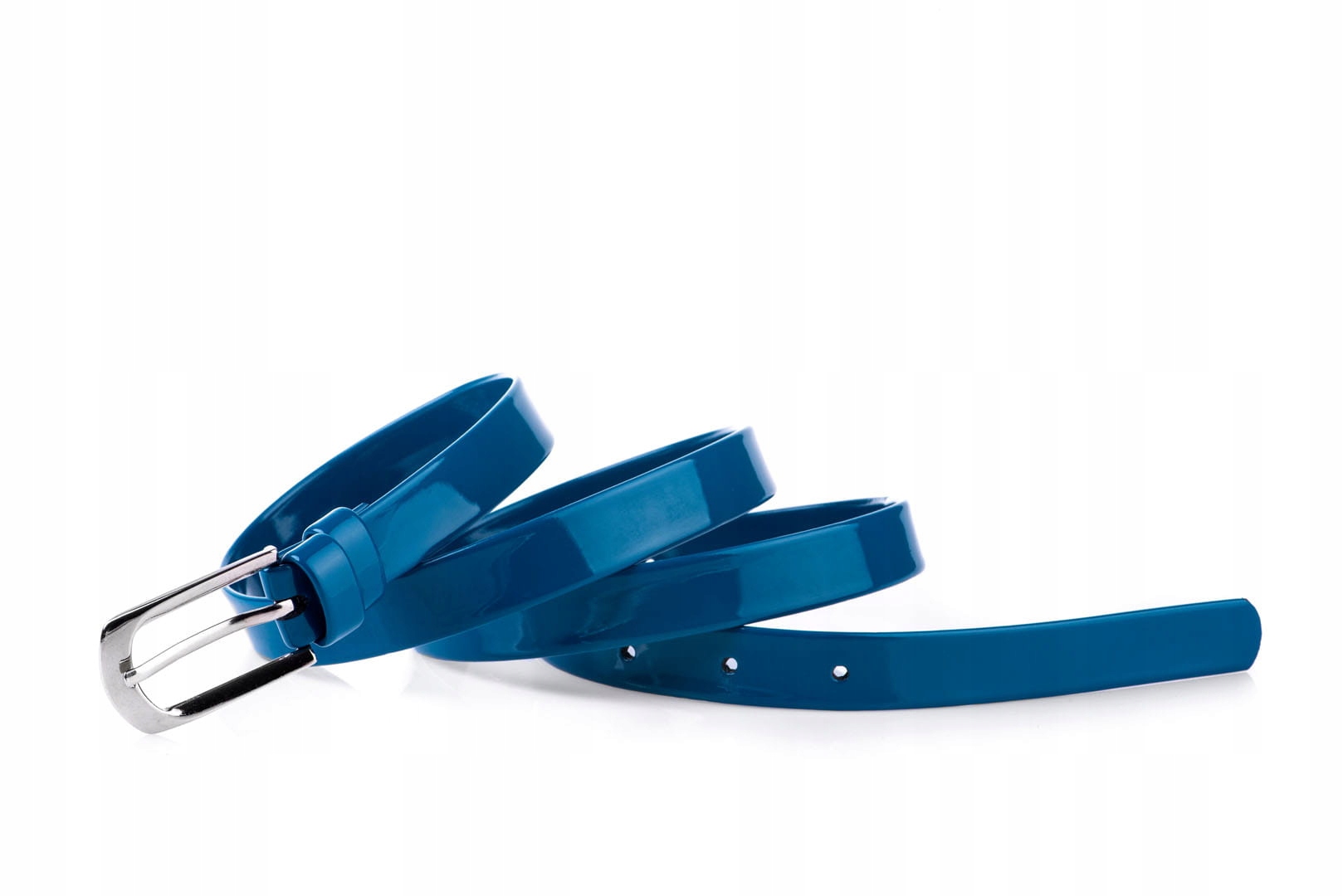 

Pasek damski klasyczny lazurowy lakier 2 cm