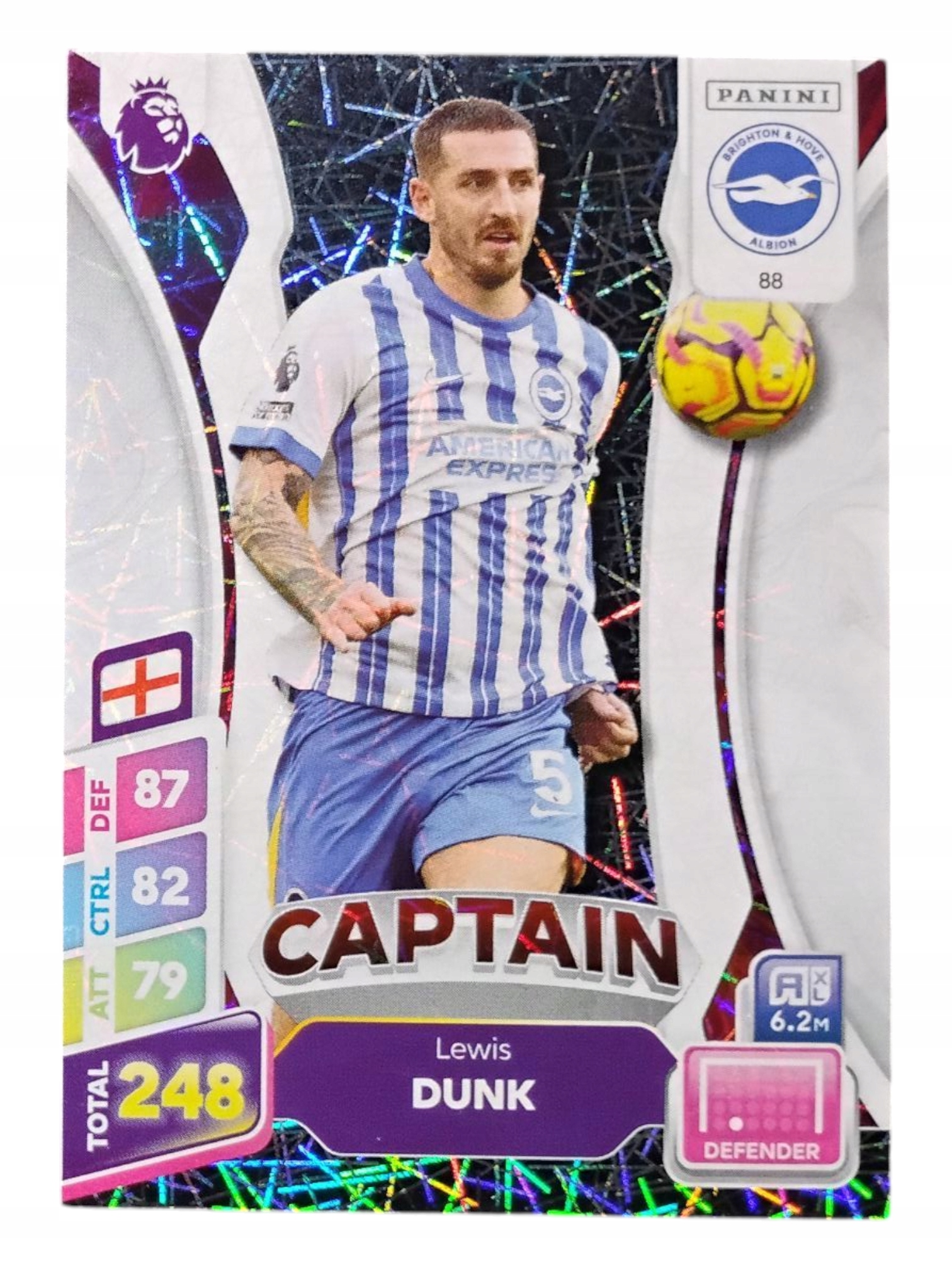 Panini Premier League Plus 2025 Captain Lewis Dunk 88 Brighton