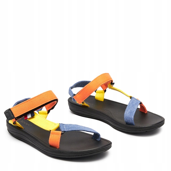 

Pomarańczowe Damskie Sandały Tkaninowe Ojo 37