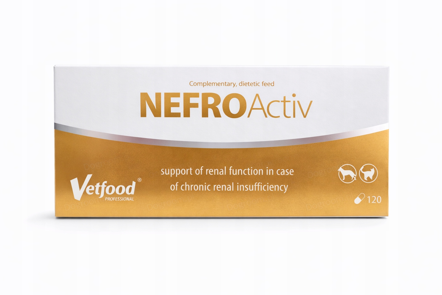 Vetfood NefroActiv 120 kapsułek wspierający funkcje nerek psów i kotów
