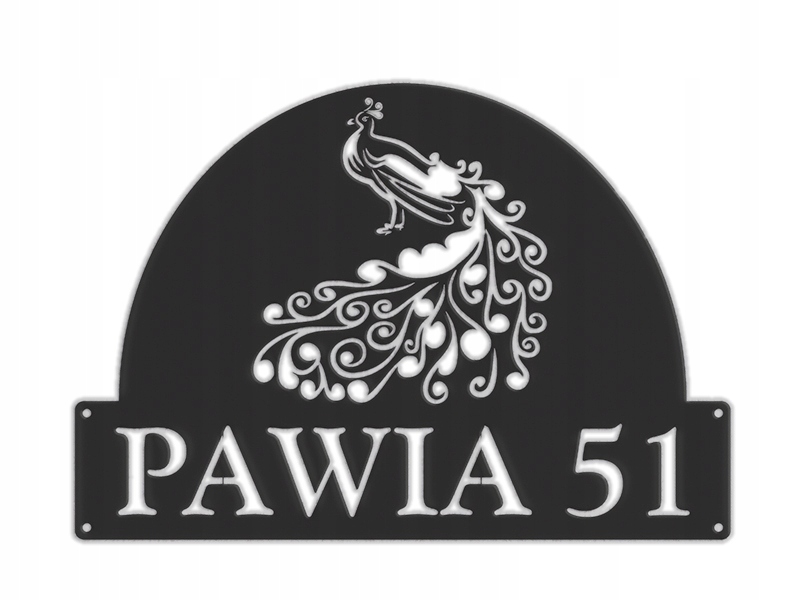 Číslo Na Dom 80 cm Tabuľa Adresa Ocel 2 mm ul. Pawia