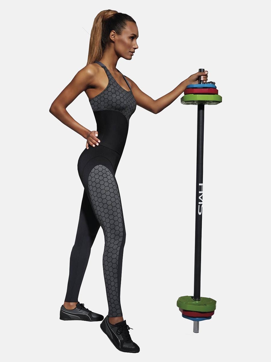 Damskie legginsy sportowe czarne Bas Bleu, r. S