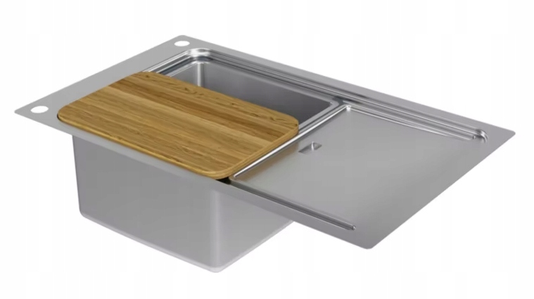 Zlewozmywak Stalowy z ociekaczem 1 komorowy Romesco Linea 88 cm
