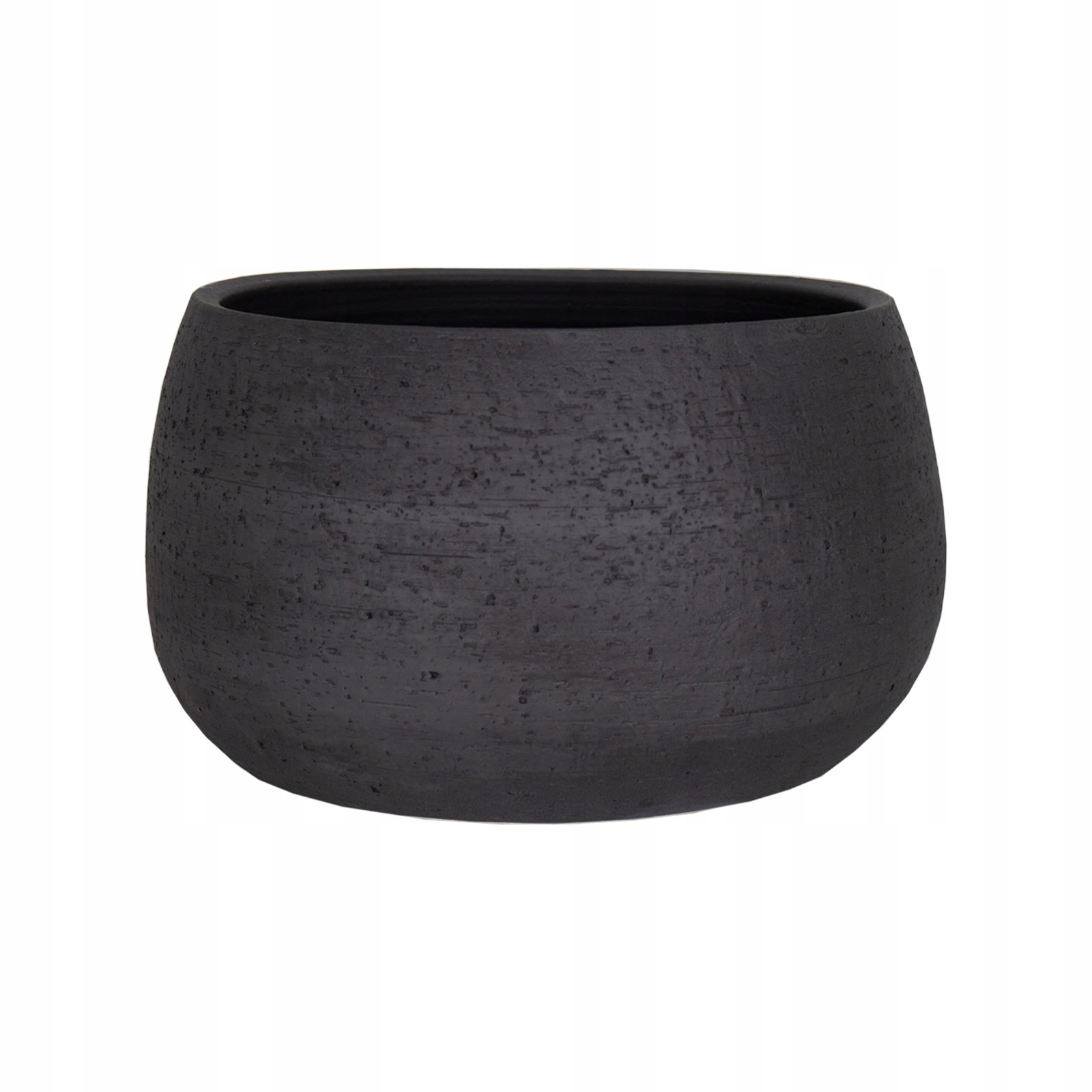 

antracytowa donica ceramiczna okrągła Hemera 38/23