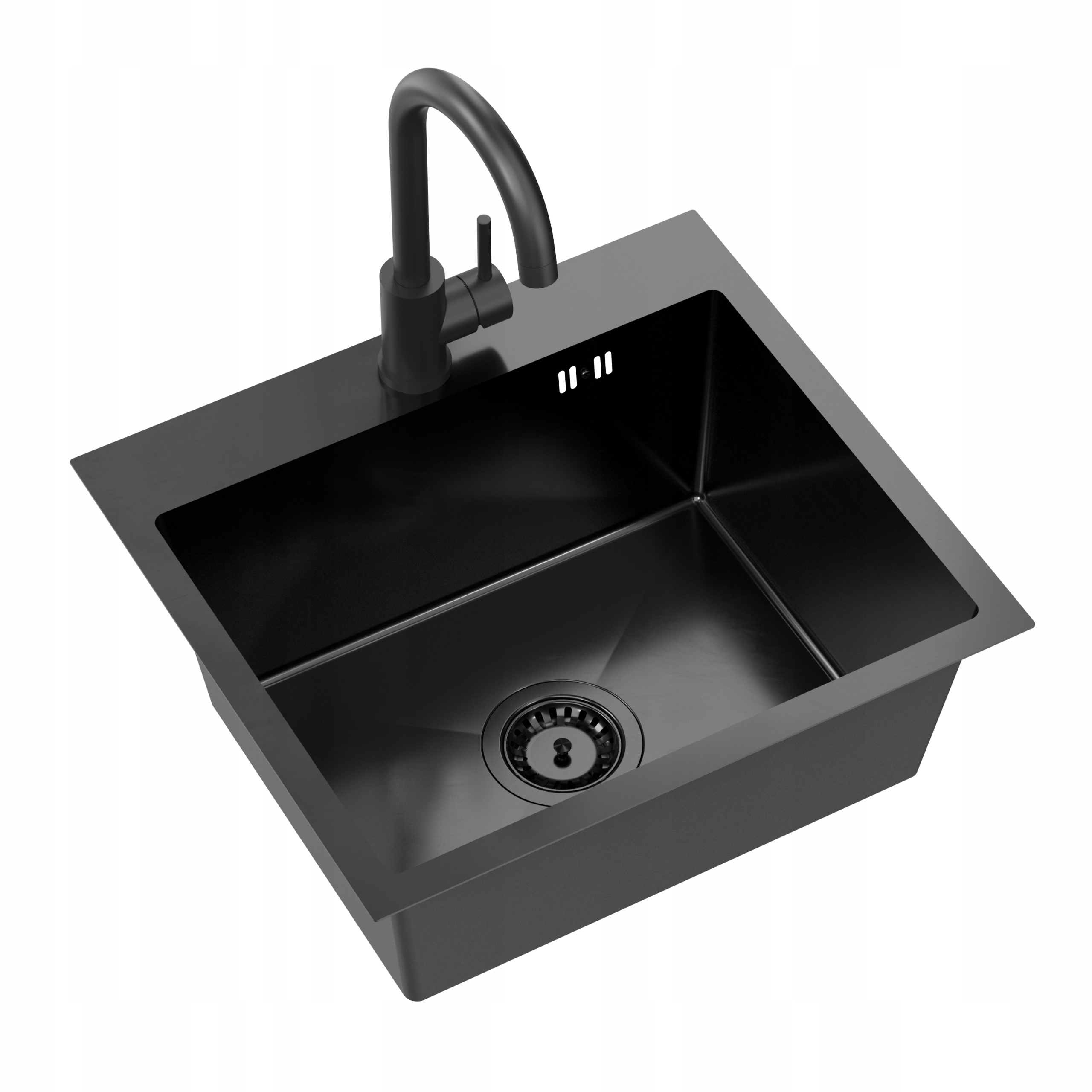 Quadron Luke 100 Ocelový dřez Pvd SteelQ 1 komora 50x45 cm Baterie