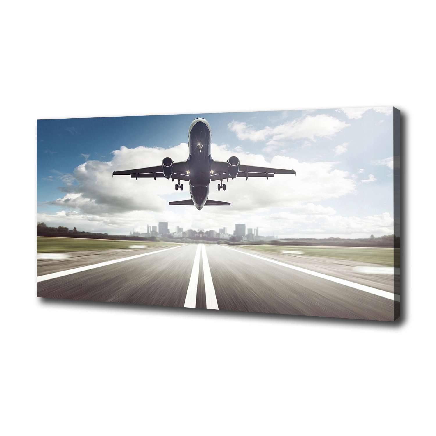 

Foto obraz na płótnie Startujący samolot 100x50 cm