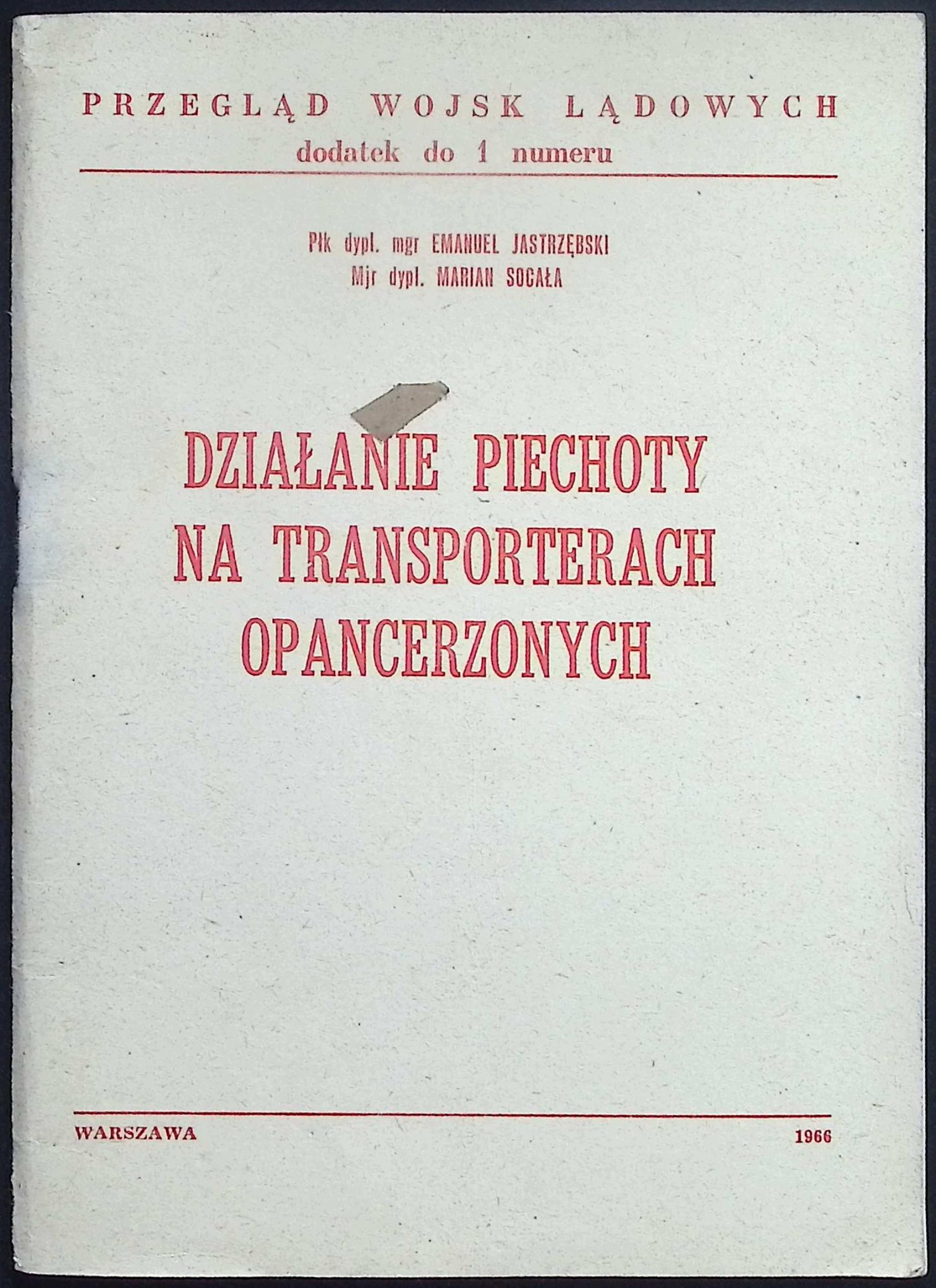 Działanie piechoty na transporterach opancerzonych
