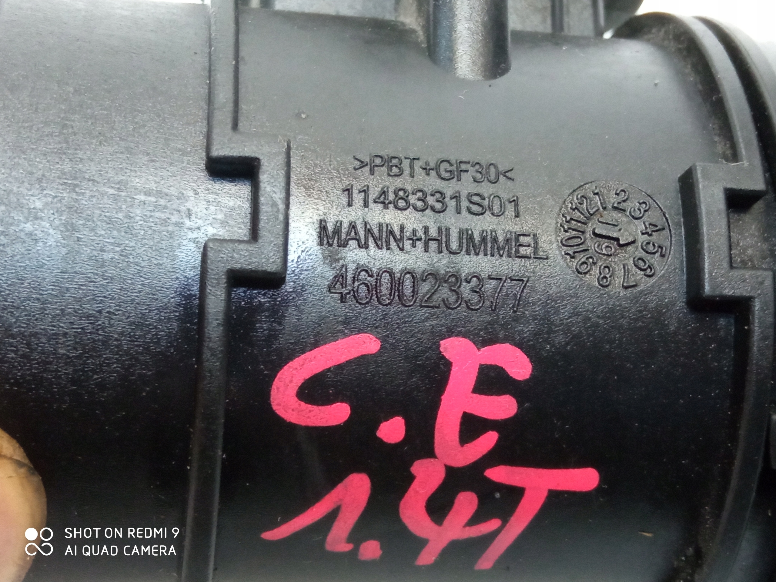 OPEL CORSA E flow meter REZONATOR pipe