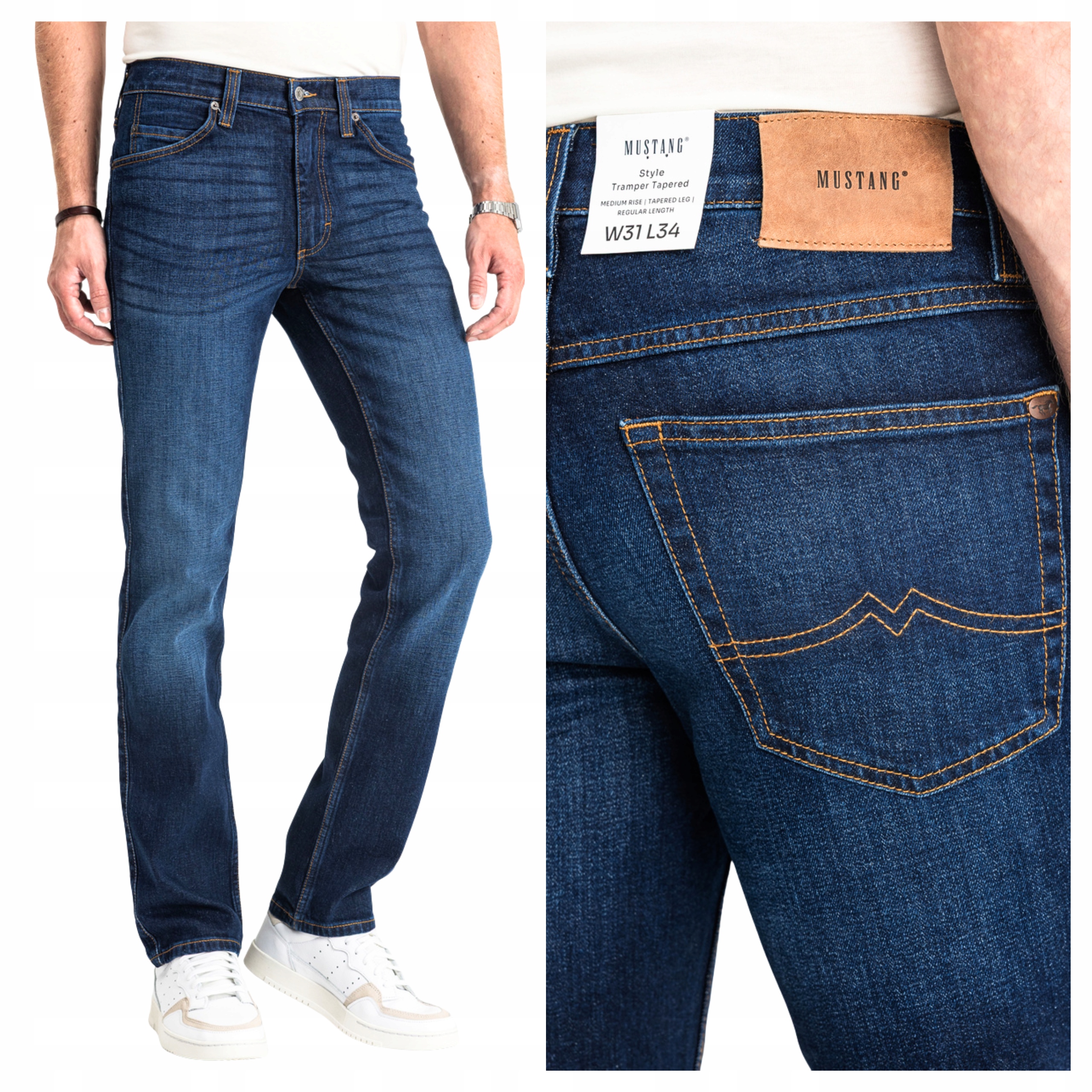 Mustang Tramper Tapered Pánské džíny Slim Fit Zúžené nohavice 33/34