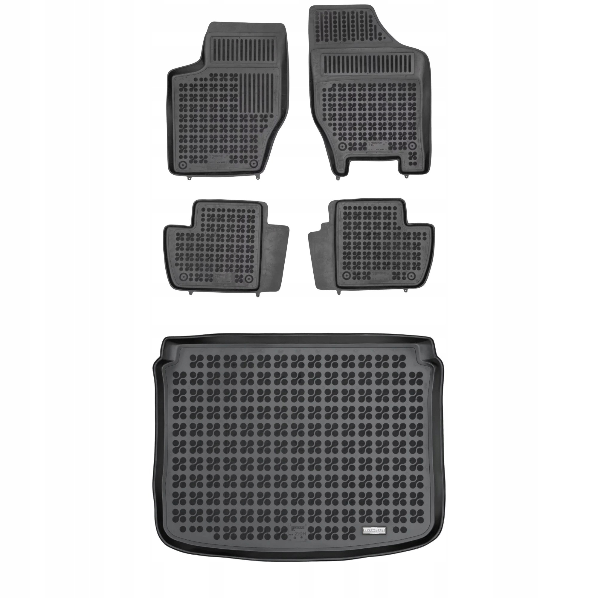 Gumová sada kobercov a rohoží Peugeot 308 I 2007-2013 Hatchback s hasiacim prístrojom