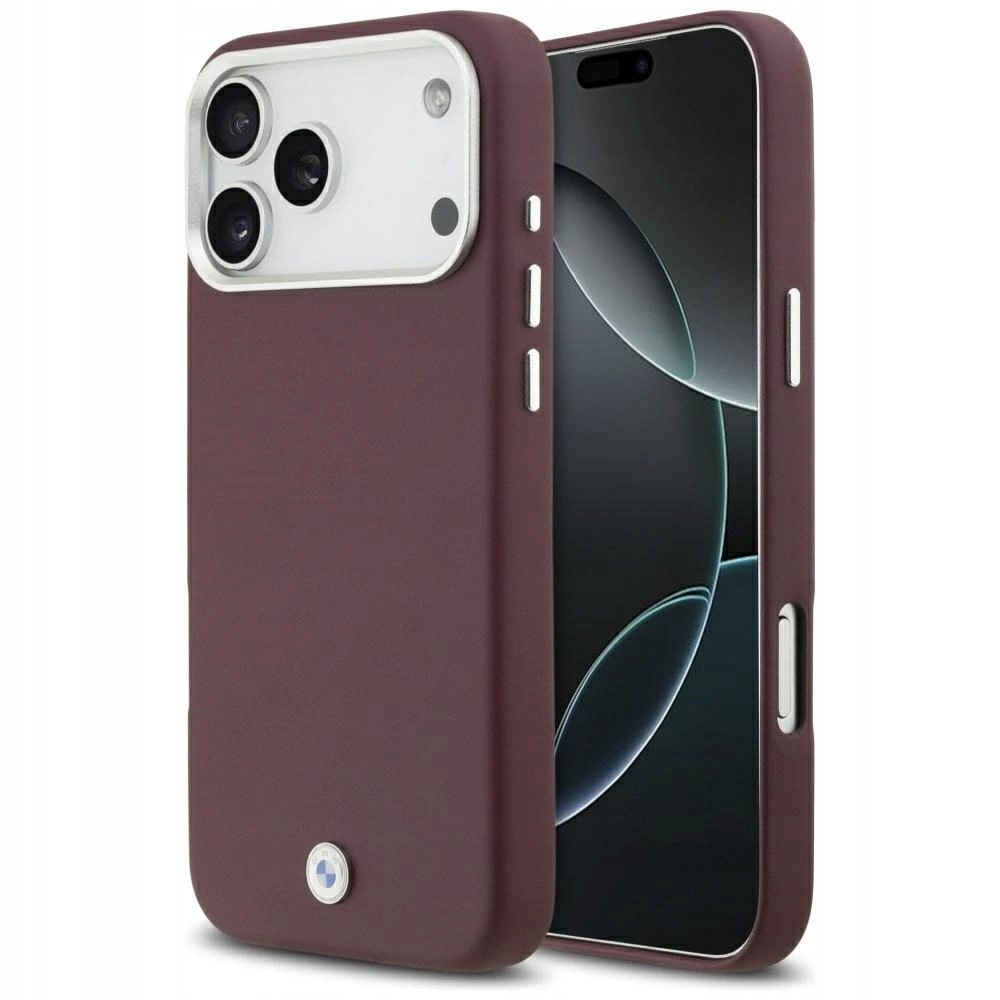 Etui Bmw Sign Full Wrapped Metal MagSafe na iPhone 17 Pro Max czerwone