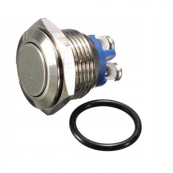 Przycisk Wandaloodporny Monostabilny Płaski 3A 250V 16MM