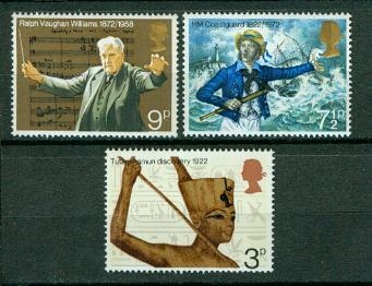 ANGLIA ** Tutanchamon, korsarz, muzyk Mi 594-96