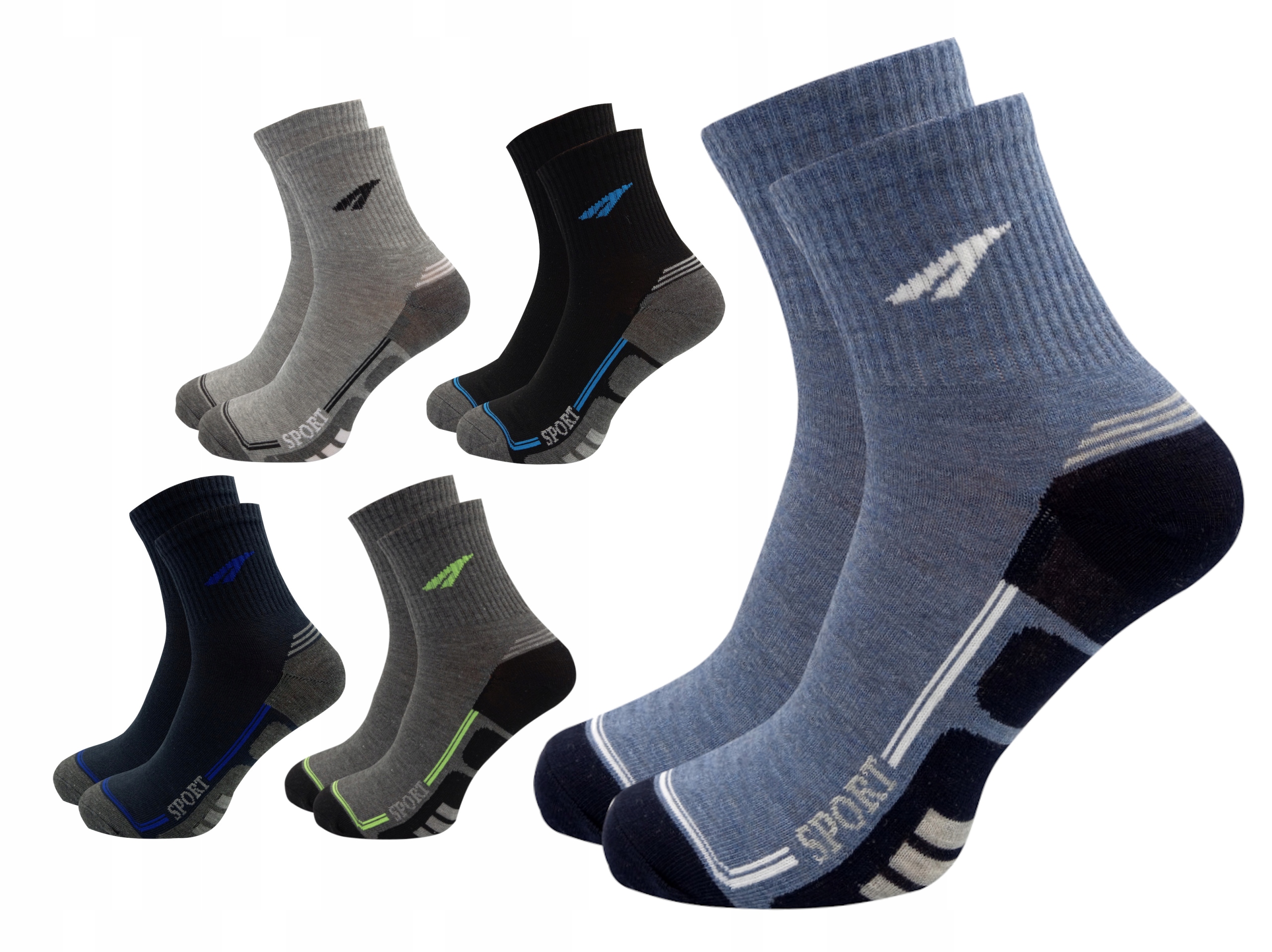 

5x Skarpetki męskie Skarpety 40-43 bawełniane New