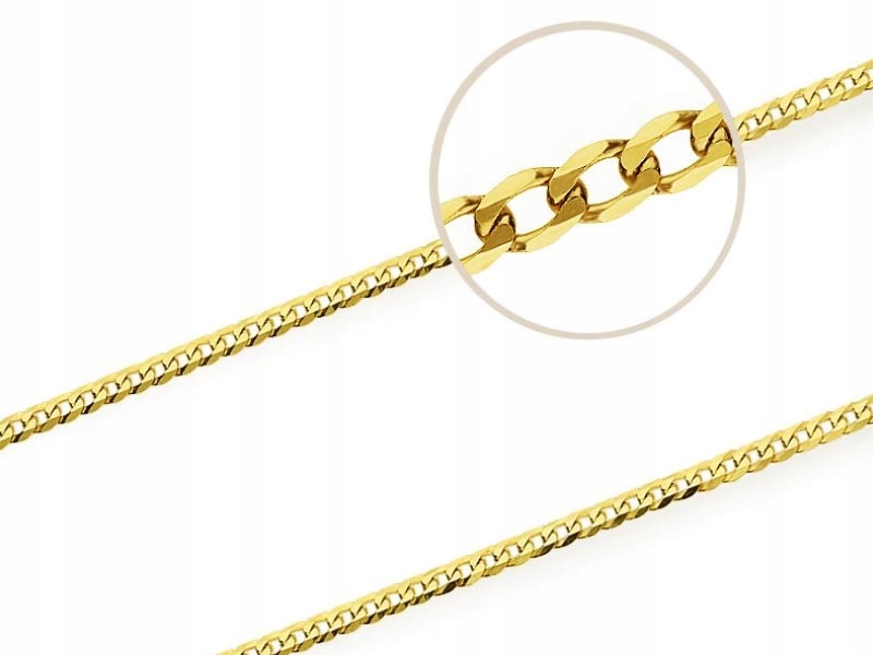 Zlatý řetízek 585, pancířová vazba 45 cm, 2,5 g, elegantní dárek vazba 14k