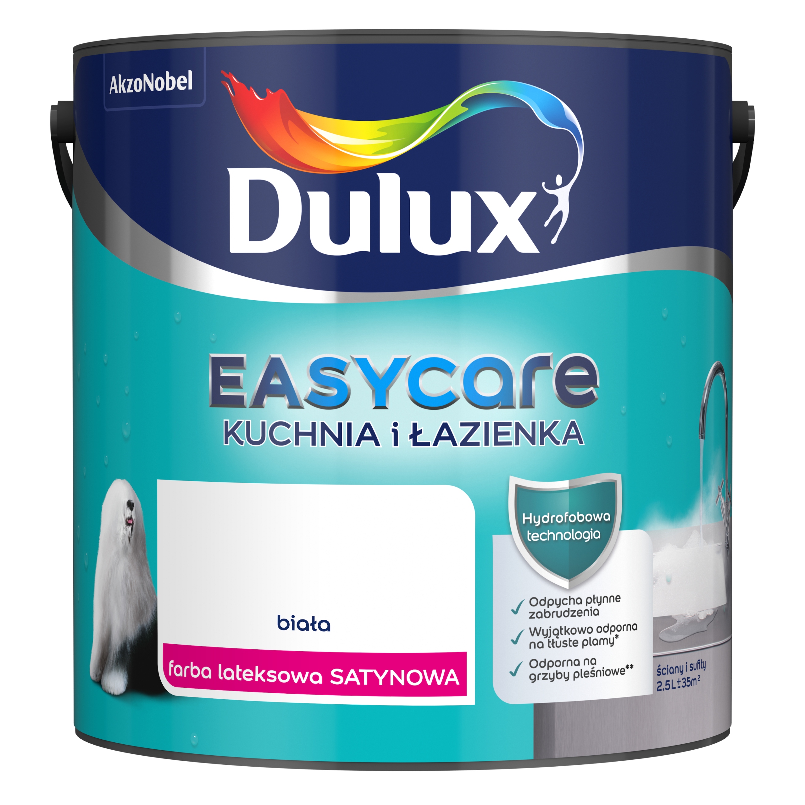 

Dulux Easycare Kuchnia Łazienka Biała satynowa 2,5