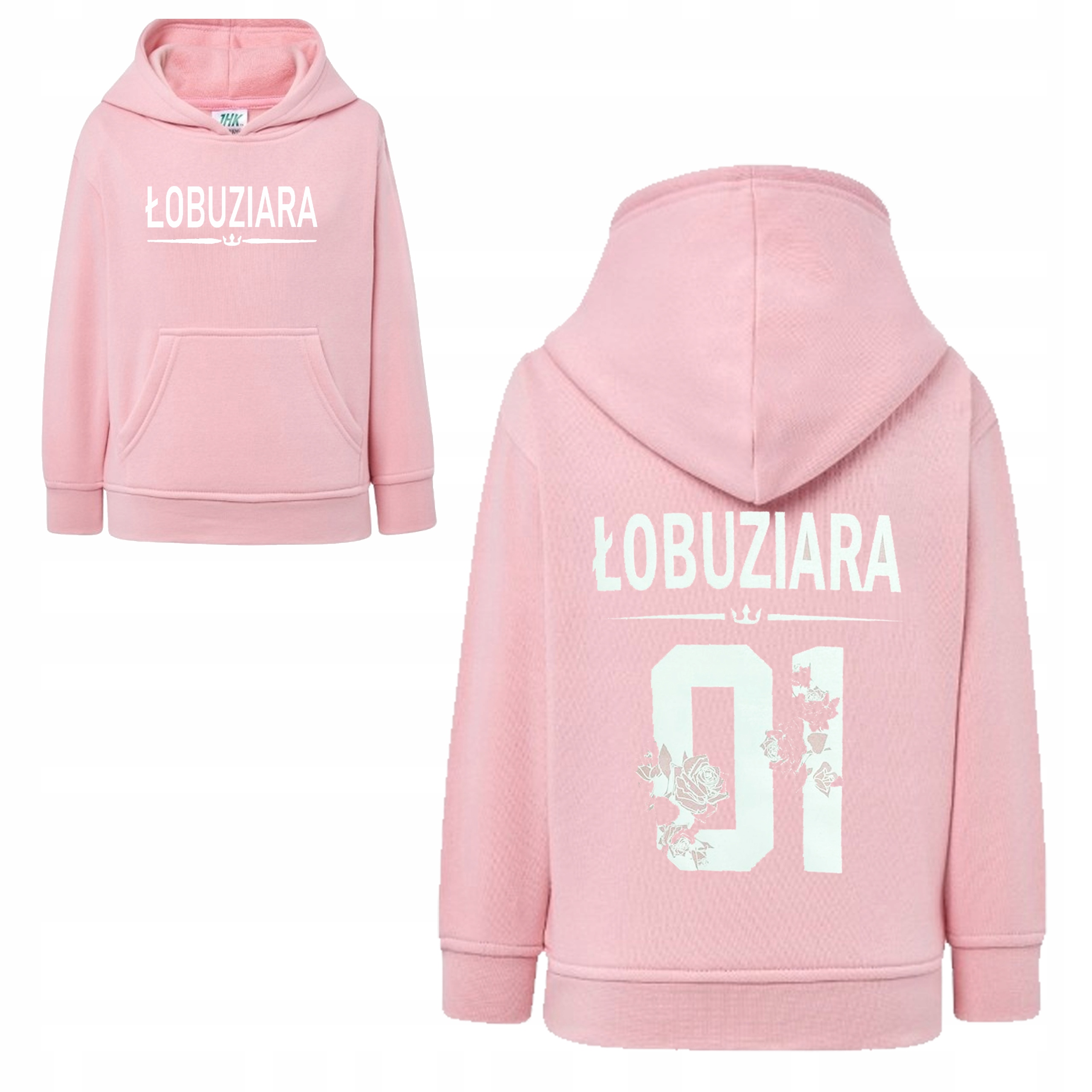

Bluza z kapturem damska różowa Łobuziara S