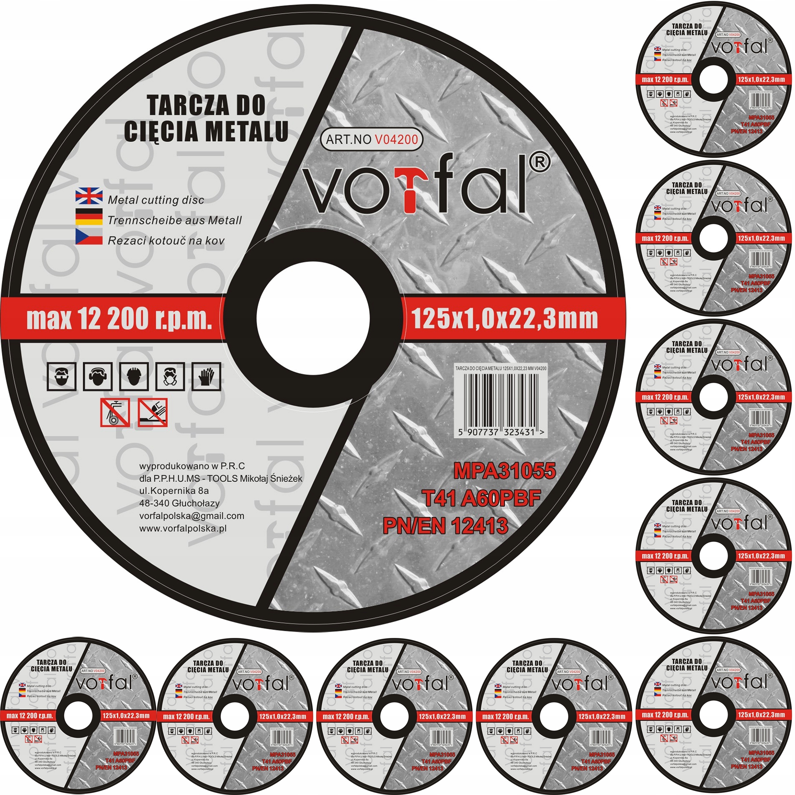 

Tarcza Tarcze Do Cięcia Metalu 125 X 1.0 Stali 10