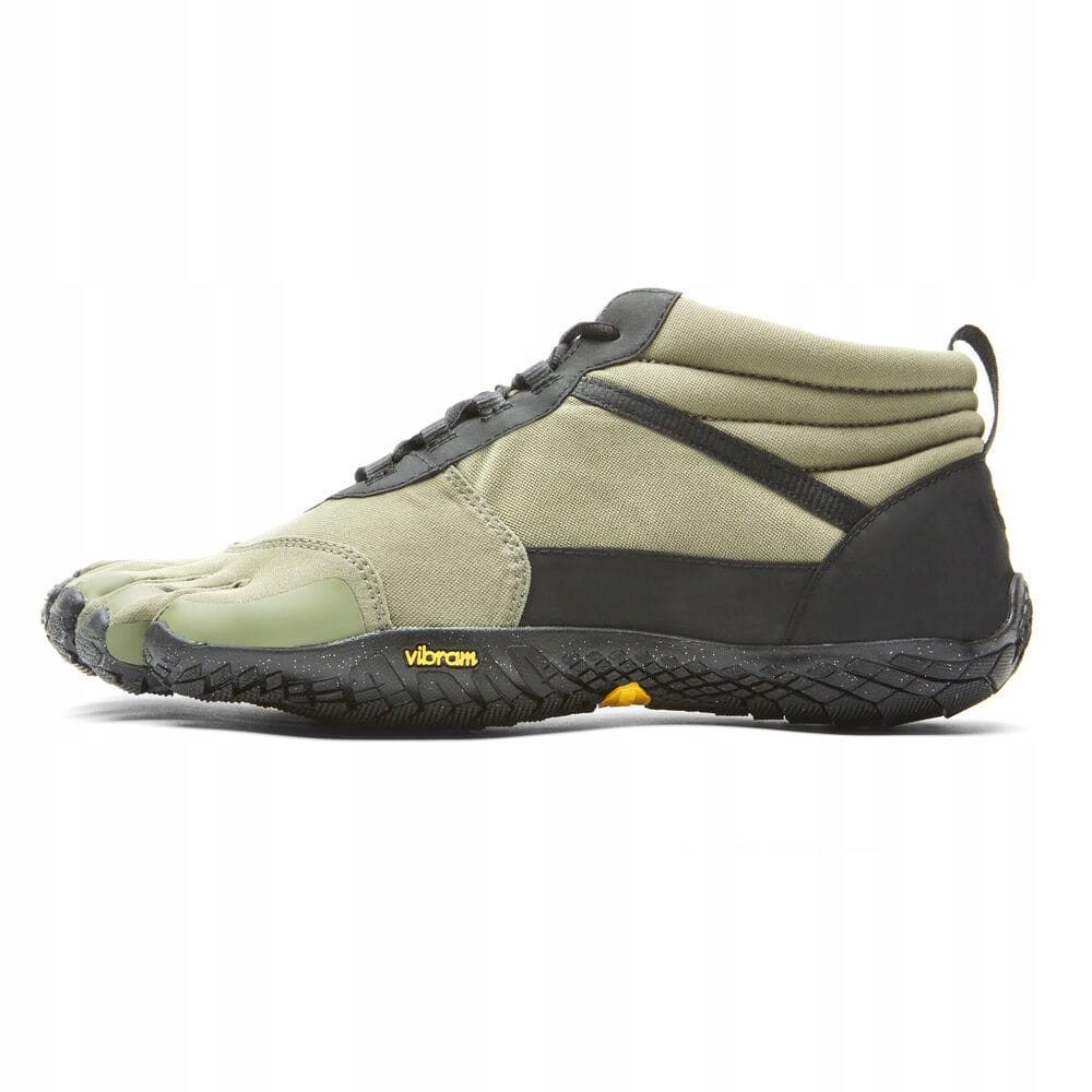 Pánské zateplené trekové boty typu barefoot s prsty V-trek 40 zelené