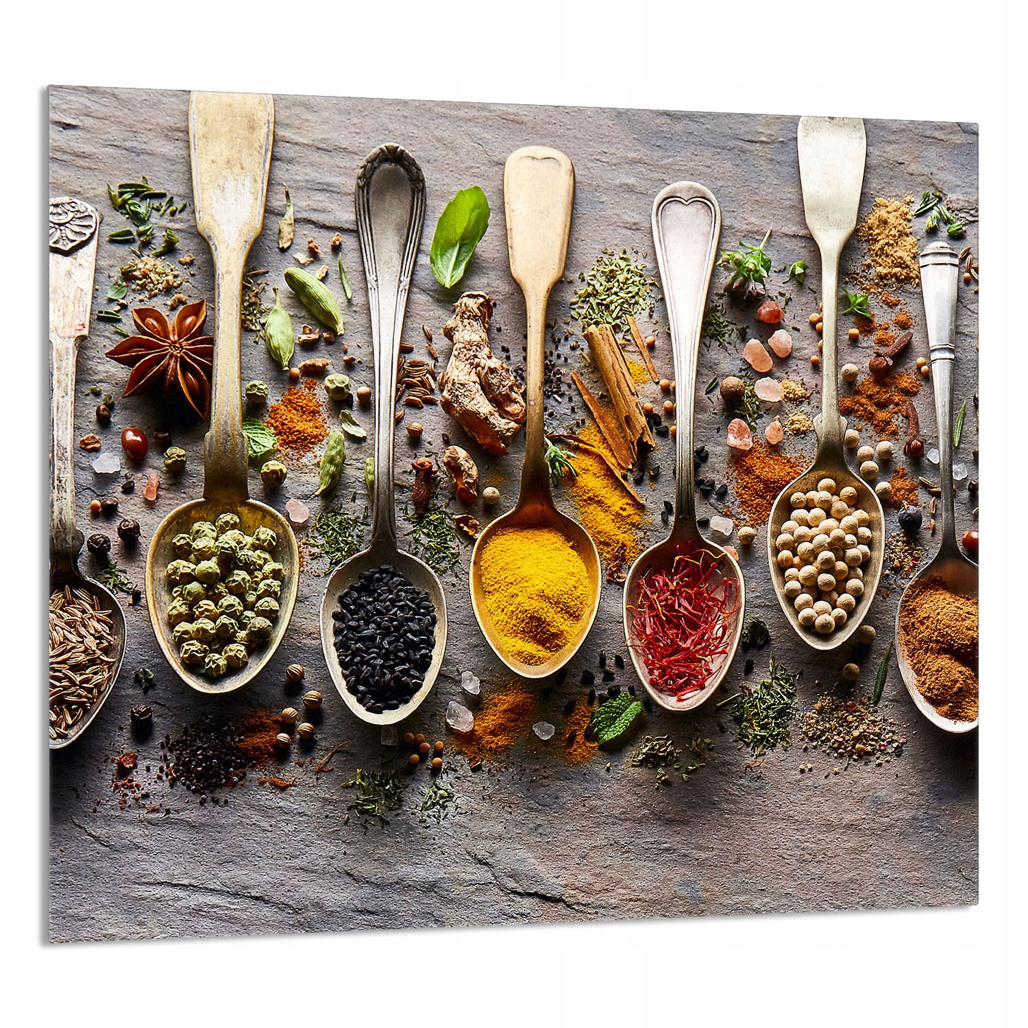 Skleněný Panel Do Kuchyně 65x60 Koření Tvrzené Sklo