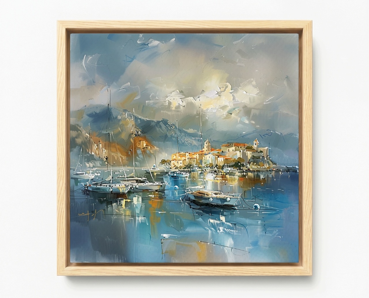 Obraz Rama American Box Mesto Chorvátsko More Marina Port Jacht 60x60