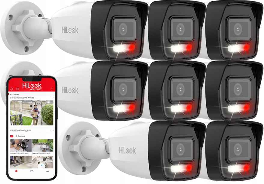 Kamera Ip x8 Vonkajšia 8MPx Hilook Hikvision IPC-B180HA-LU Mikrofon