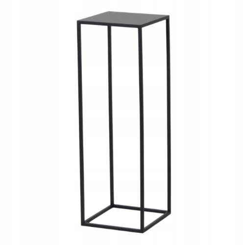 Elegantní moderní držák na květináč z kovu, černý, na stojanu, 67 cm, Venice loft