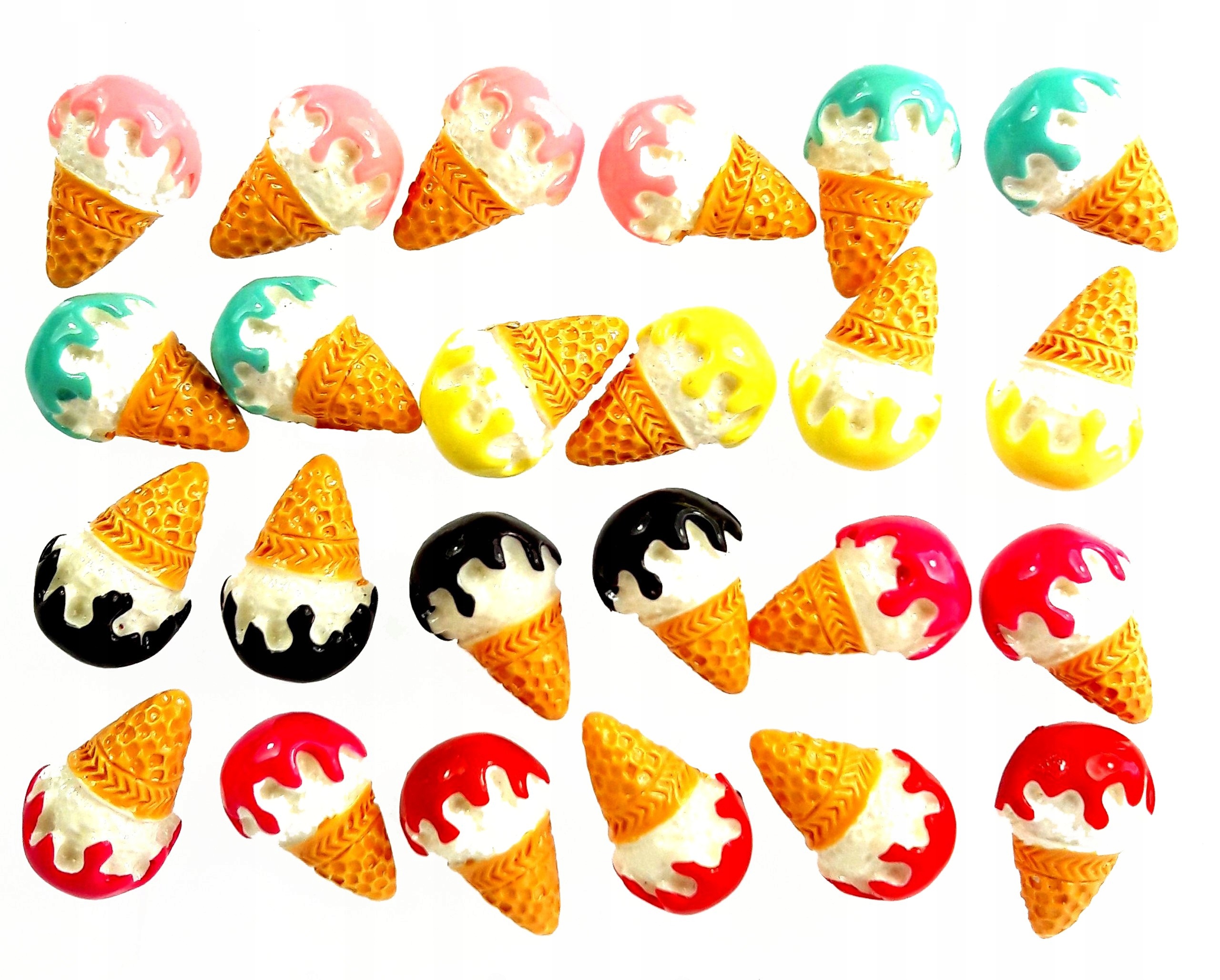 

KH509 Kolczyki Lody -12 Par Hurt