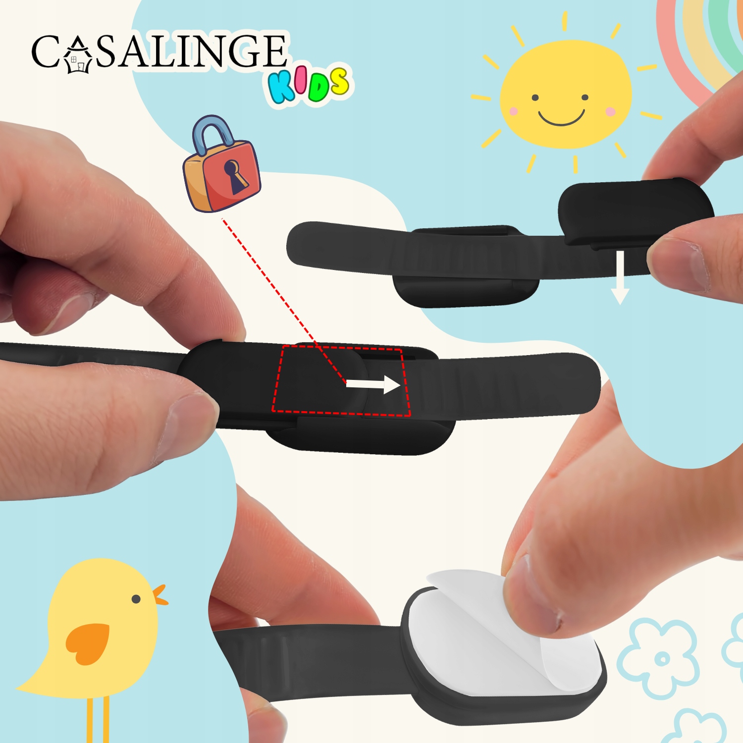 ZABEZPIECZENIA SZAFEK BLOKADY MEBLI BLOKADA SZUFLAD DRZWI LODÓWKI NA SZAFKI Szerokość produktu 3.5 cm