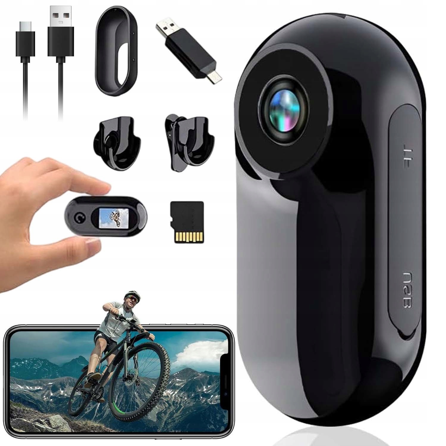 Mini Kompaktní Sportovní Kamera 1080P Pro Helmu A Kolo