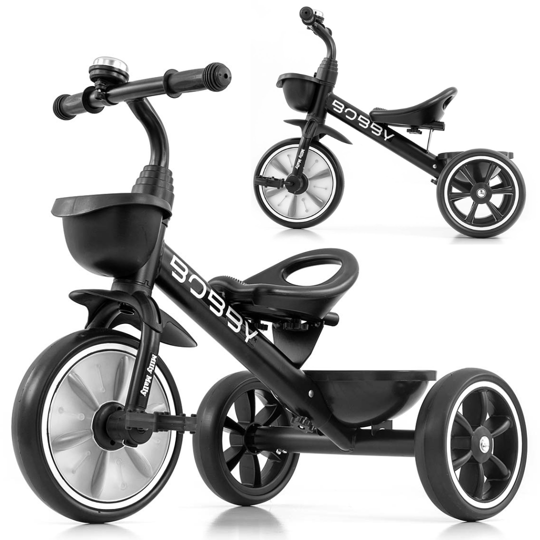 Rowerek Trójkołowy dziecięcy biegowy +2 lata Bobby Black Milly Mally