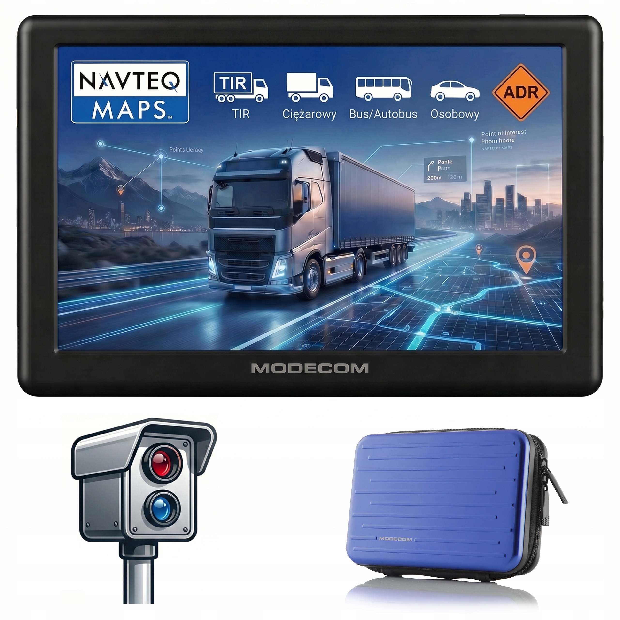 Navigácia Nákladné auto Modecom CX 5.0 Truck Tir Bus Puzdro Fotoradary 2026