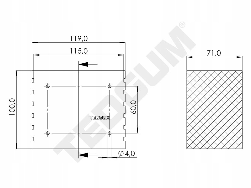 PODNOŚNIK-SAMOCHODOWY PODKŁADKA PODNOŚNIKA Udźwig 1 kg
