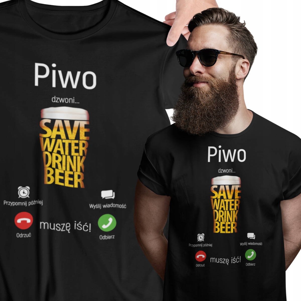 

Koszulka Piwo Dzwoni Śmieszny Piwosza