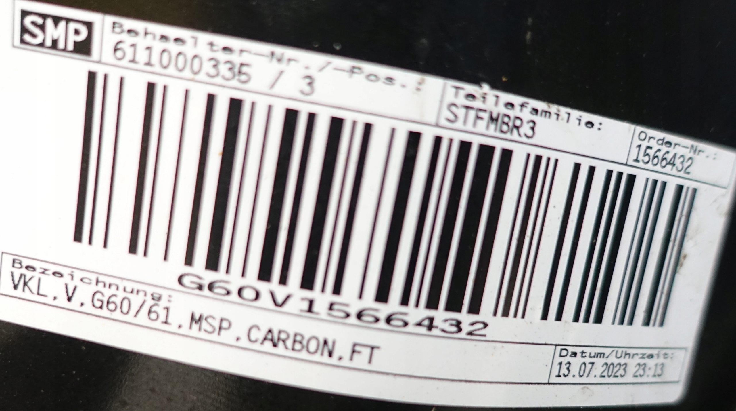 BMW 5 G60 G61 m-packet 2023- below 6 PDC 8084653 bumper front front