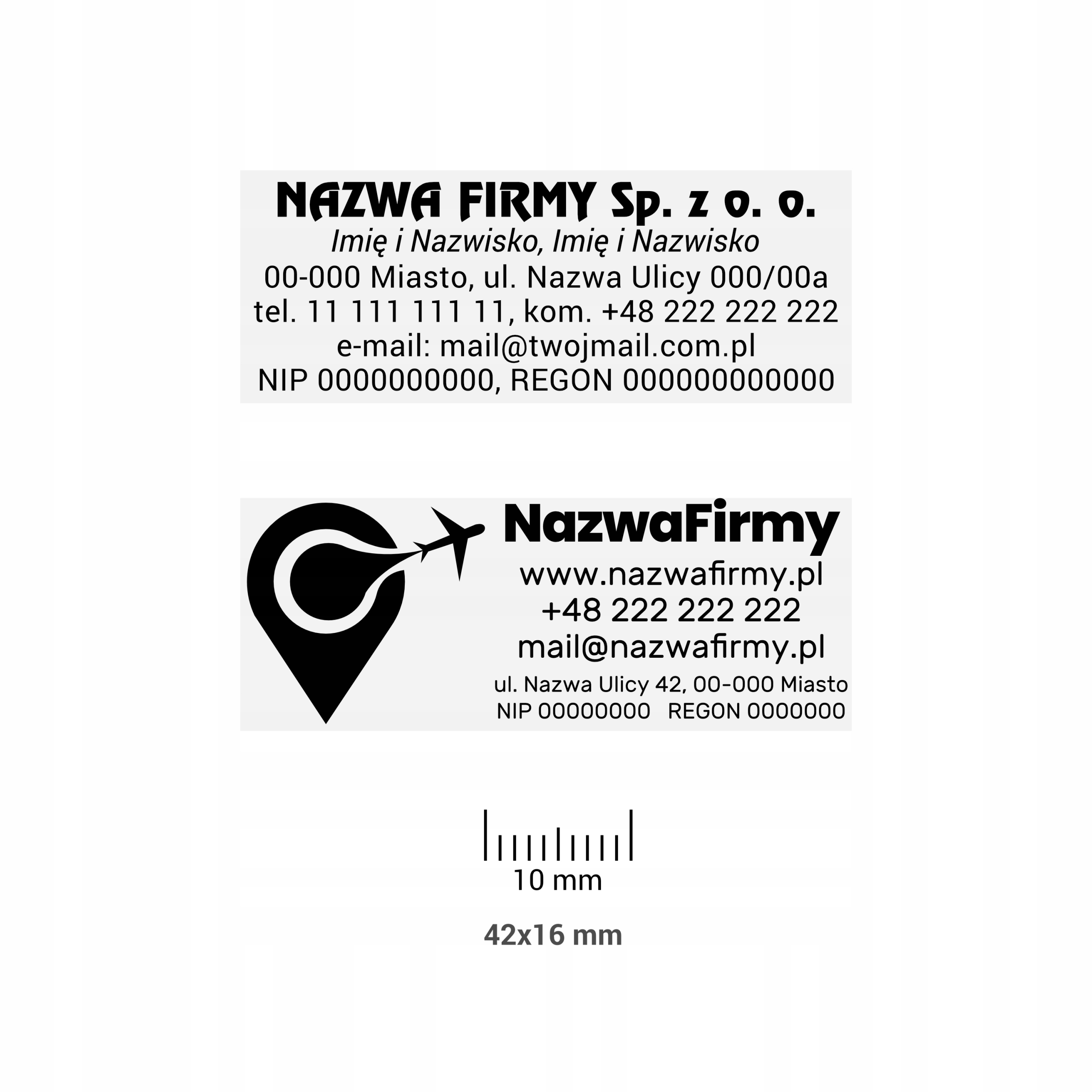 PIECZĄTKA Modico NOMO 2 1/2 42x16mm 5wers 4 kolory Marka Modico