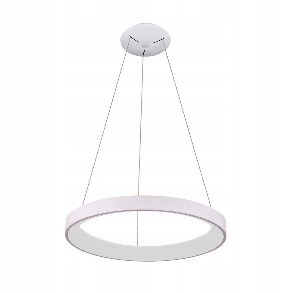 Bílá moderní kulatá závěsná lampa do obývacího pokoje Led 38W Vico Italux