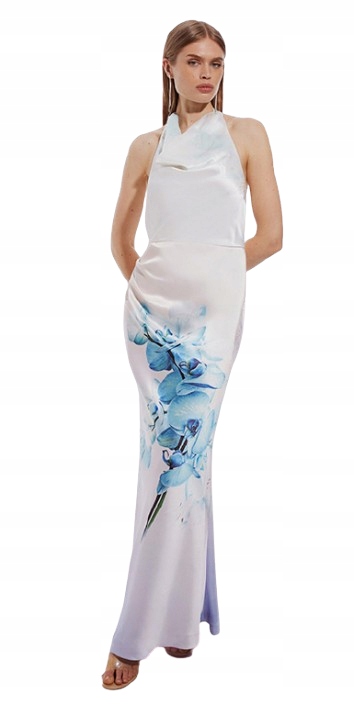 Karen Millen Petite Šaty Maxi Koktejlové S Vzorem 38 B1F