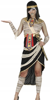 Kostým mumie Faraonka Královna Egypta princezna kněžka zombie M