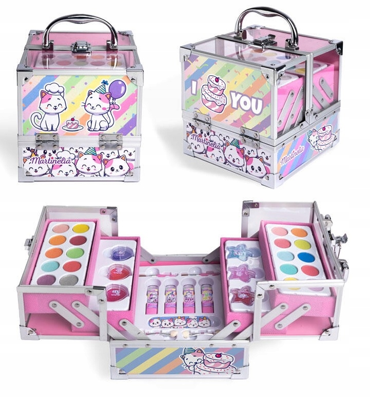 MARTINELIA GYEREK FESTŐ KÉSZLET KOZMETIKAI LÁDA UNIKORNIS CICA