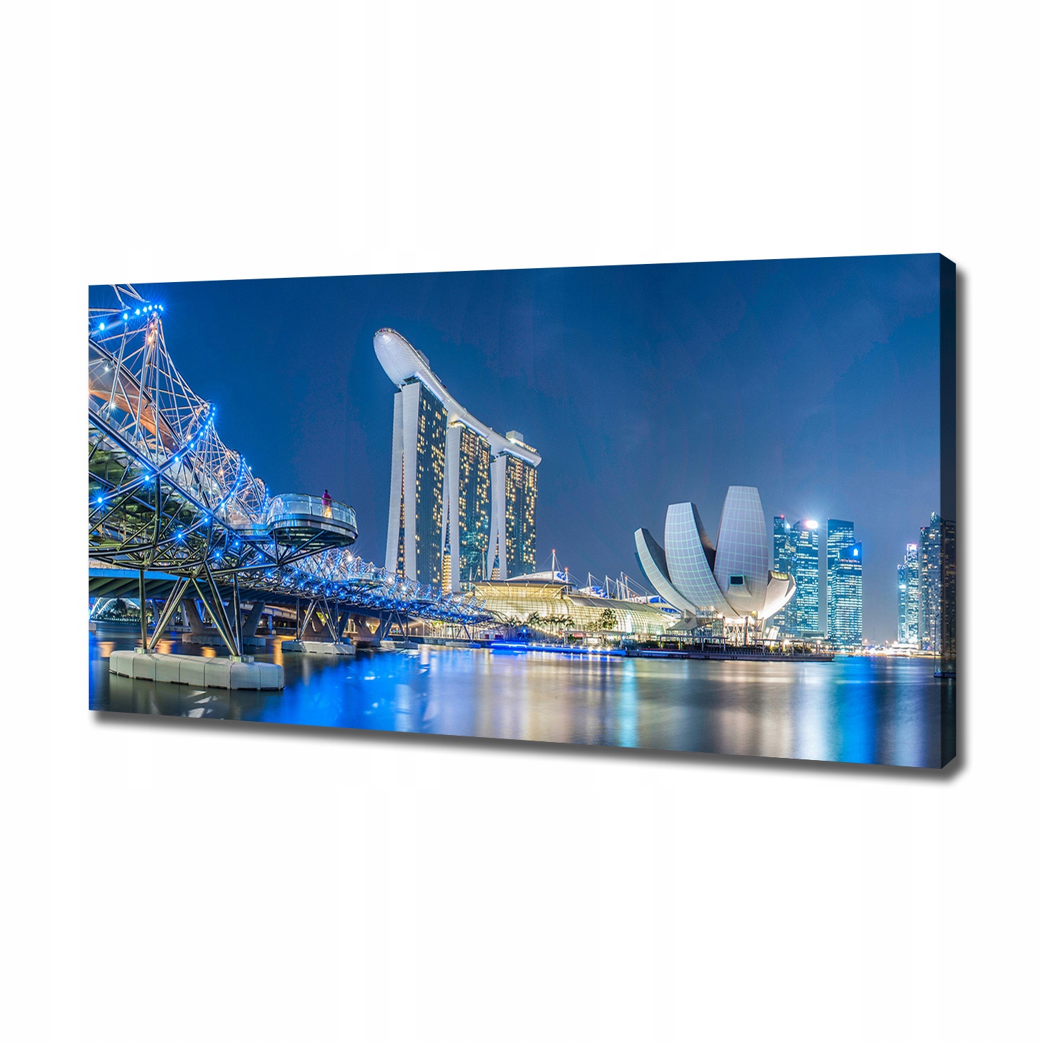 

Foto obraz na płótnie Singapur nocą 120x60 cm