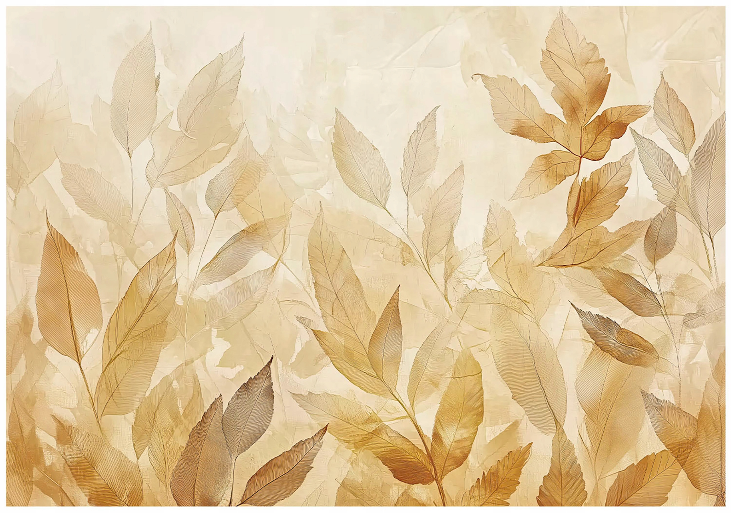 Fototapeta Zlatý podzim Akvarelem Listy v Okrových odstínech 400x280 lepidlo