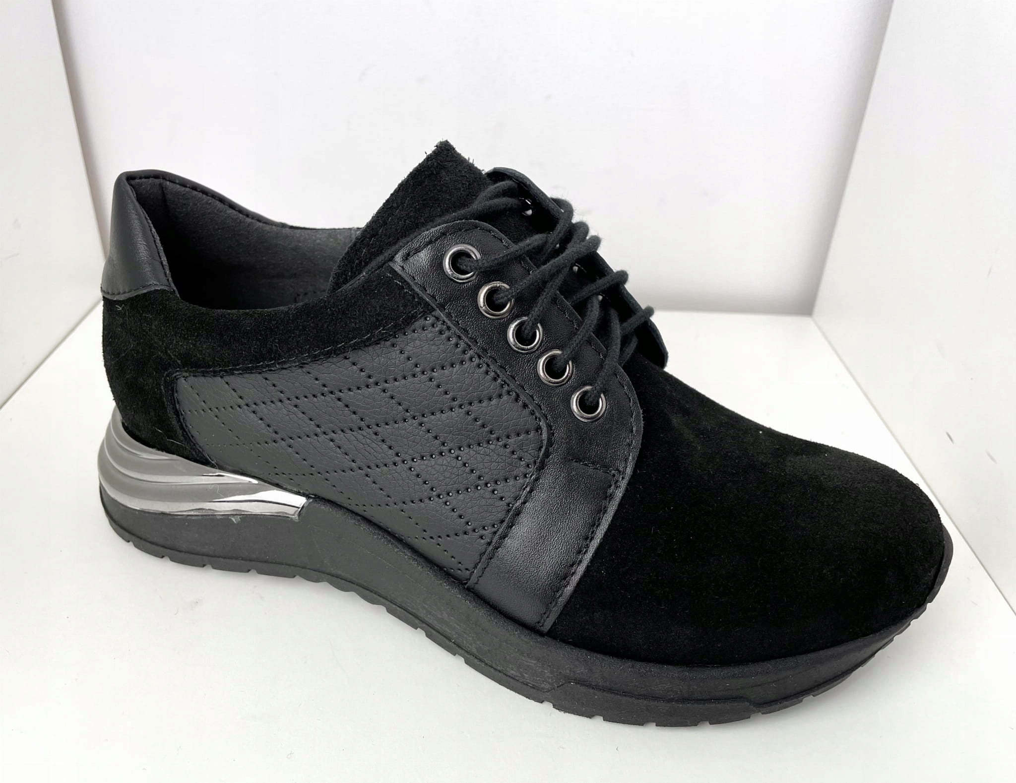 Dámské kožené polobotky Higo 2203 Černá 38, Černá