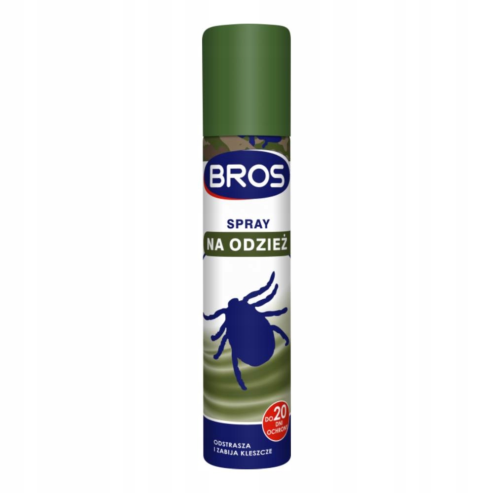 

Bros Spray Odzież Odstrasza Zabija Kleszcze 90ML