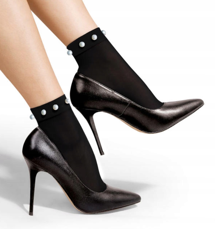 SKARPETKI DO SZPILEK ELEGANCKIE PERŁY LORES PERLE